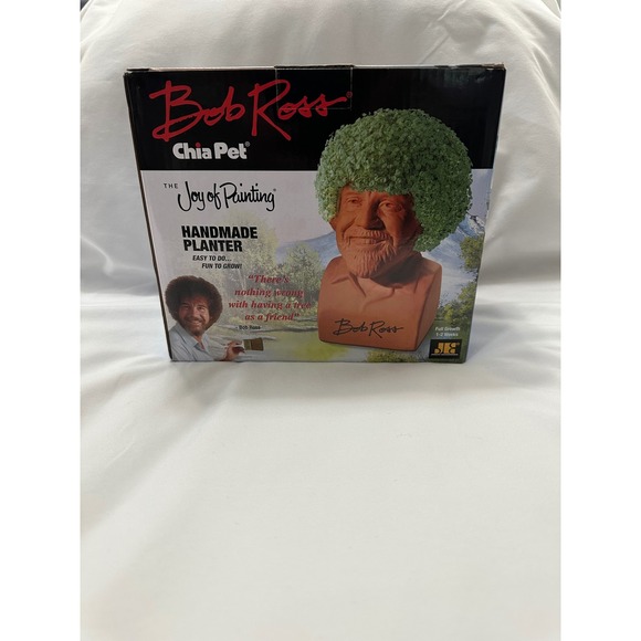 Chia Pet Other - Bob Ross Chia Pet Handmade Planter The Joy of Painting New in Box